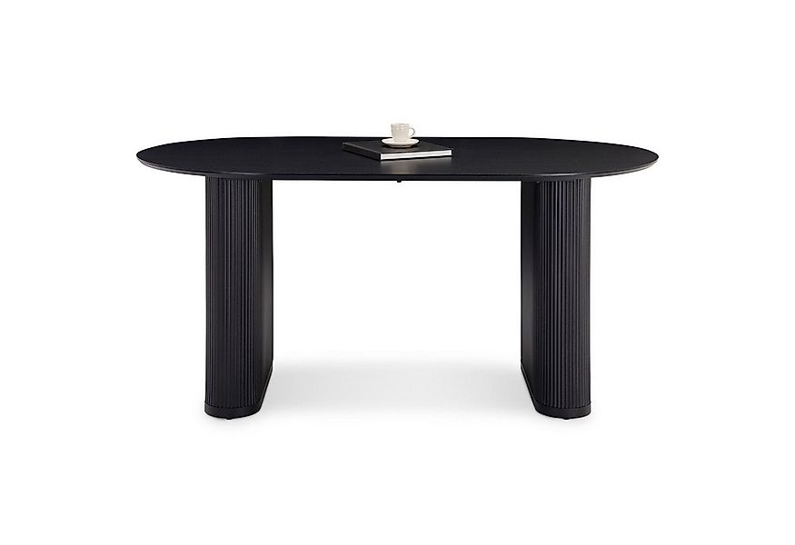 IDIMEX Esstisch MAXIM, moderner Esszimmer 160 x 90 cm Tisch oval mit Lamell günstig online kaufen