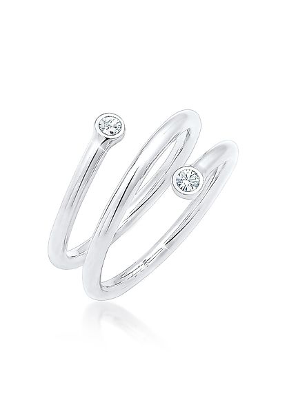 Elli Fingerring Wickelring Geo Kristalle 925 günstig online kaufen