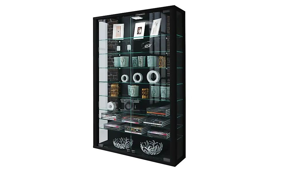 ebuy24 Vitrosa Mini Vitrinenschrank Wandhängend mit 2 Glastüren und 8 Glasr günstig online kaufen