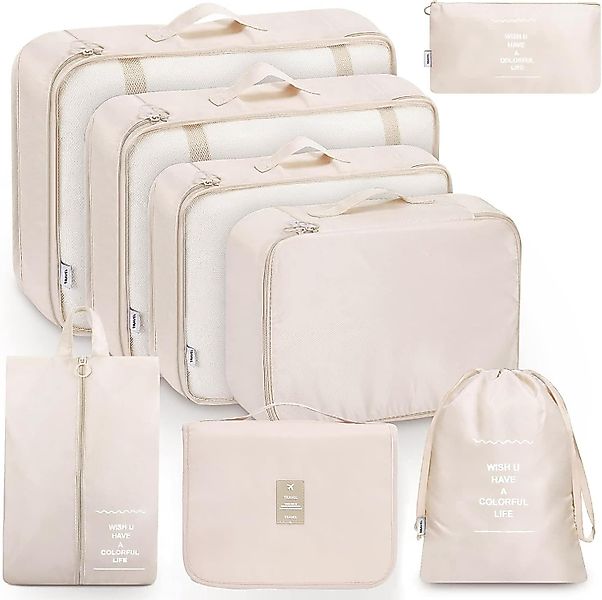 POPOLIC Kofferorganizer Packing Cubes, Kleidertaschen, Koffer Organizer 7-t günstig online kaufen