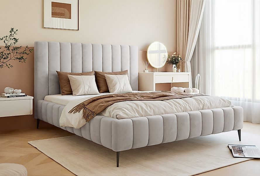 Goldstoff Polsterbett Luxuriöses Bett mit hohem günstig online kaufen