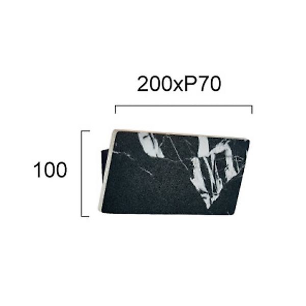 LED-Wandlampe Selena, Breite 20 cm, schwarz, Kunststein günstig online kaufen