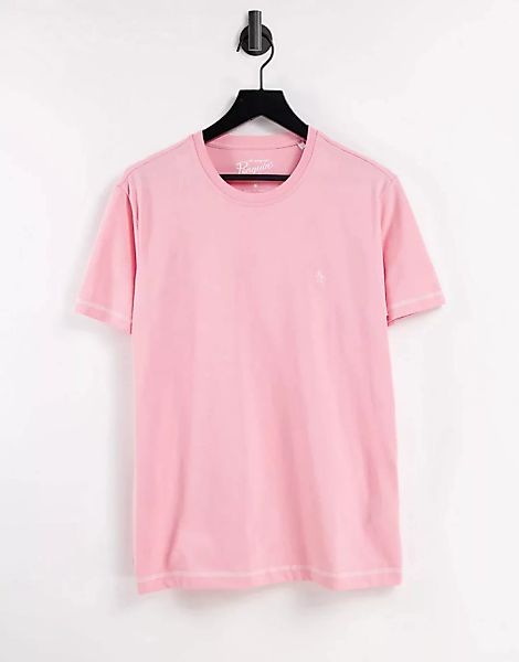 Original Penguin – Coverstitch – T-Shirt mit Rundhalsausschnitt-Rosa günstig online kaufen