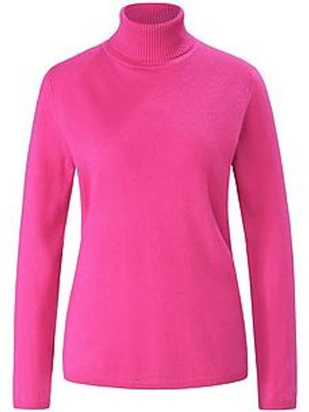Rollkragen-Pullover aus Schurwolle und Kaschmir Peter Hahn pink günstig online kaufen