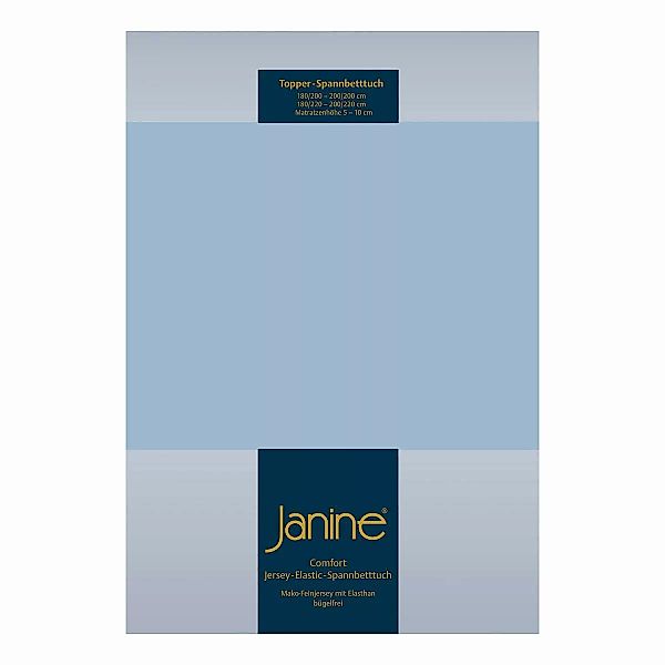 Janine Janine Topper-Spannbetttuch 5001 (für Box-Spring Betten) perlblau Gr günstig online kaufen