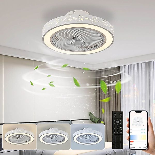LMaxhome Deckenventilator mit Beleuchtung Dimmbar Leise günstig online kaufen