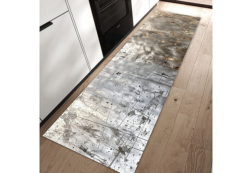Primedeco Teppich Küchenteppich Struktur von Abstrakte PVC rutschfest abwas günstig online kaufen