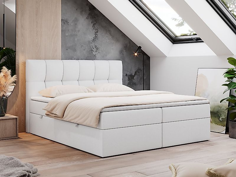 MKS MÖBEL Boxspringbett Rico (Set, Packung, T30-Schaum, Polsterbett, 7 Härt günstig online kaufen