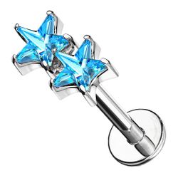 Taffstyle Piercing-Set Tragus Labret Kristall Doppel günstig online kaufen