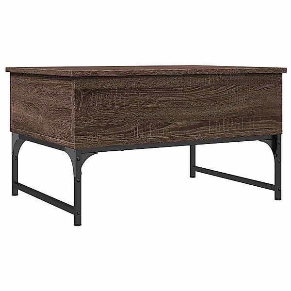 vidaXL Couchtisch Braun Eichen-Optik 70x50x40 cm Holzwerkstoff Metall 84537 günstig online kaufen