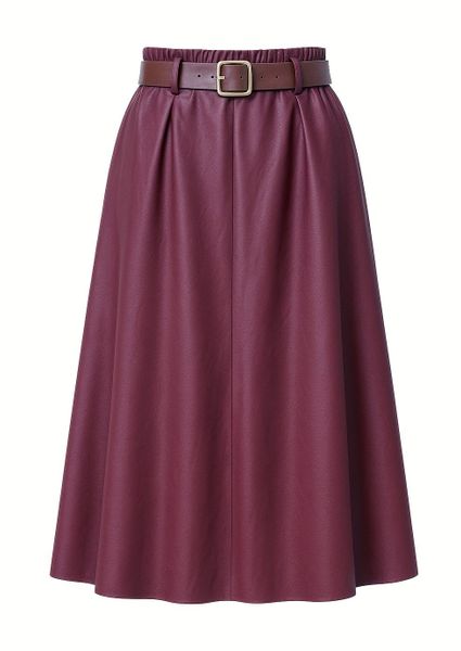 Mississhop Lederimitatrock Damen A-Linien Rock mit günstig online kaufen