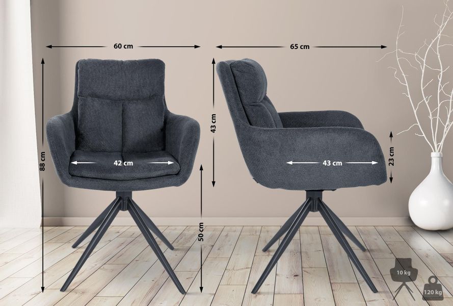 CLP Esszimmerstuhl Vilas, schwenkbarer Polster-Stuhl Mit günstig online kaufen