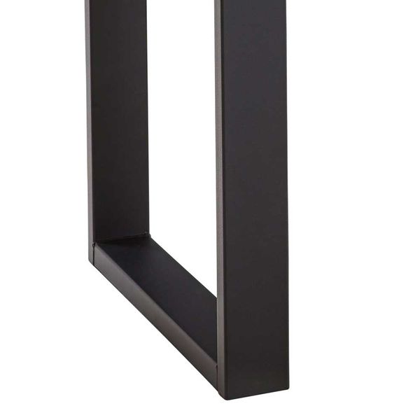 Tisch U-Gestell schwarz aus Zerreiche Massivholz Metall günstig online kaufen