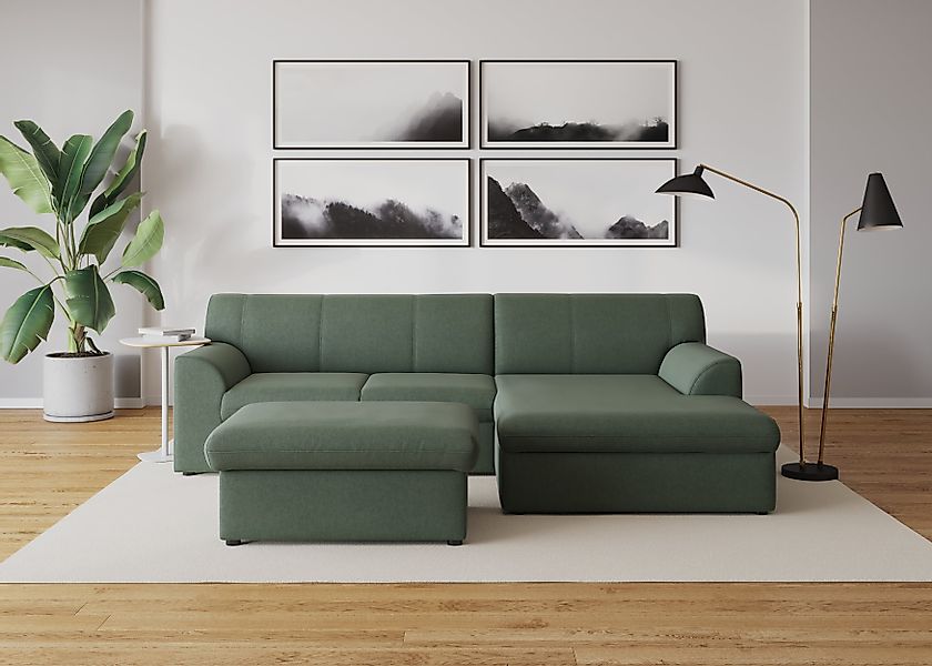 DOMO collection Ecksofa "Topper, elegant und zeitlos, kompaktes Stellmaß 24 günstig online kaufen