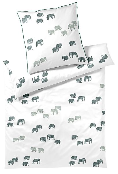 Elegante Bettwäsche Elephant Walk, Satin, 2 günstig online kaufen