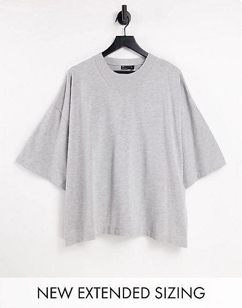 ASOS DESIGN – Oversize-T-Shirt mit halblangen Ärmeln und Detail am Ausschni günstig online kaufen