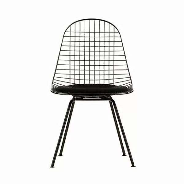Stuhl Wire Chair DKX metall textil schwarz / Gepolstert - By Charles & Ray günstig online kaufen