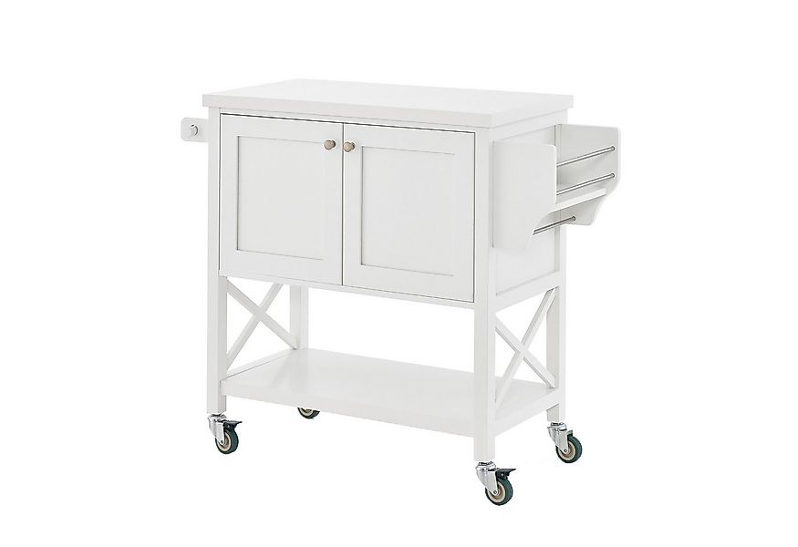 COSTWAY Küchenwagen, mit Handtuchhalter & Gewürzregal, 100x38x87cm rollbar günstig online kaufen