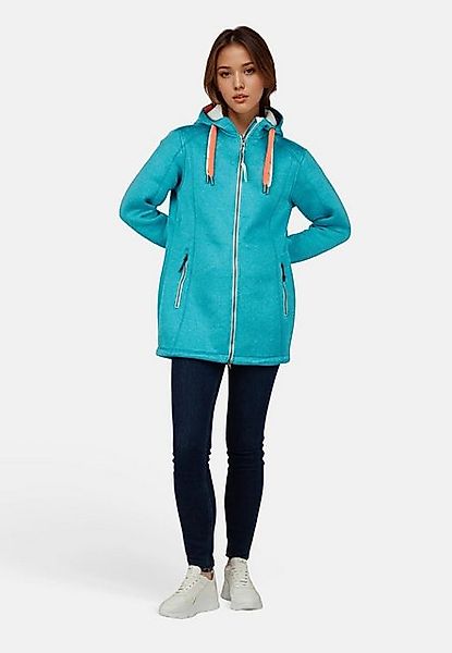 salzhaut Fleecejacke Salzhaut Strickfleece Mantel Tärgern Scuba Blue günstig online kaufen