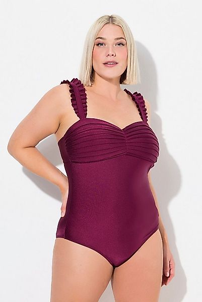 Ulla Popken Badeanzug Badeanzug Falten Softcups Träger verstellbar günstig online kaufen