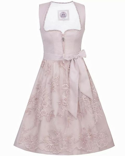 MarJo Dirndl 'Dana' mit Spitzenschürze 699165, Puderrosa 65cm günstig online kaufen