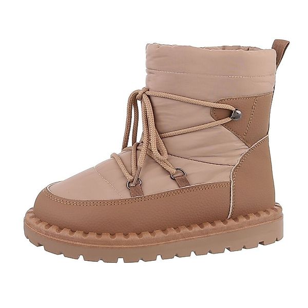 Ital-Design Damen Snowboots Freizeit Snowboots Flach Schnürstiefeletten in günstig online kaufen