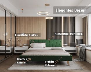 FDM Polsterbett Bettgestell Bettrahmen 120x200, 140x200, günstig online kaufen