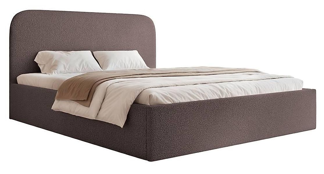 NADUVI Collection | Bettgestell Fia 140x200 Bouclé mit Staufach günstig online kaufen