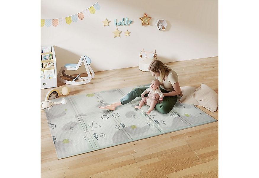 AIYAPLAY Spielmatte Rutschfest, mit Tiermustern (Faltbare Spielteppich, 1-S günstig online kaufen