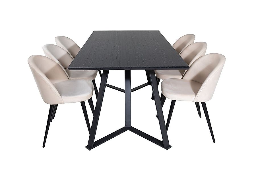 ebuy24 Essgruppe MarinaBLBL Essgruppe Esstisch schwarz günstig online kaufen