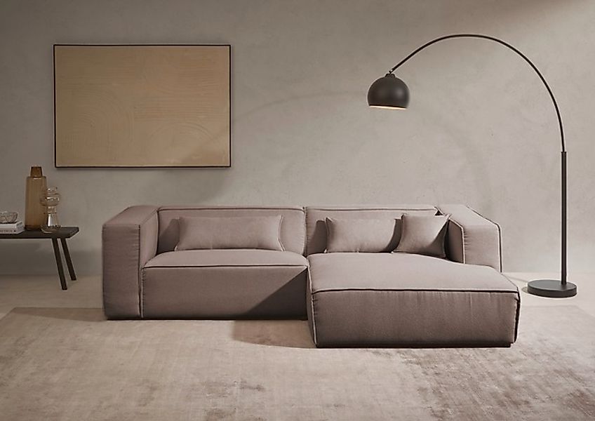 LeGer Home by Lena Gercke Ecksofa »PIARA mit Kedernaht, Cord, Leinenoptik o günstig online kaufen