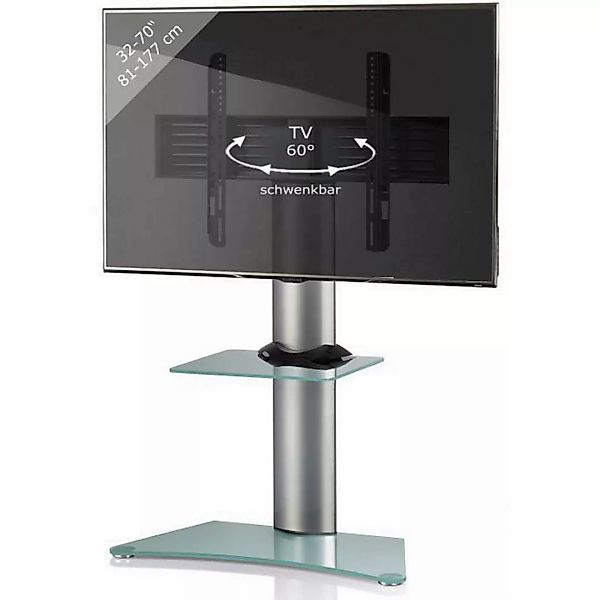 VCM TV-Rack "TV Standfuß Ständer Rack Alu Glas Rollen Tosal", (VCM Tosal) günstig online kaufen