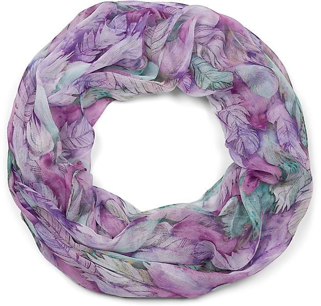 styleBREAKER Loop Loop mit bunten Federn, günstig online kaufen