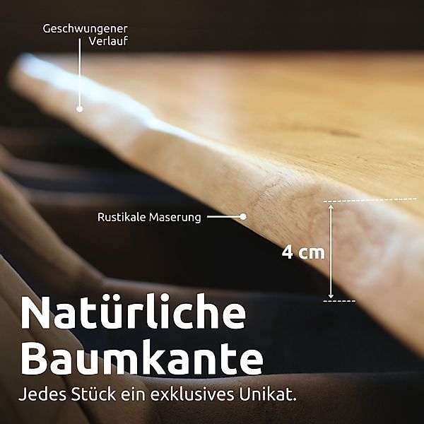 holz4home® Esstisch Massivholztisch aus Eiche I günstig online kaufen
