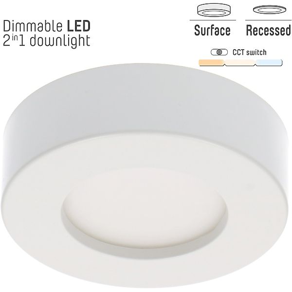 Einbaustrahler 6 W 500 lm CCT Ø 10 cm dimmbar Opal günstig online kaufen