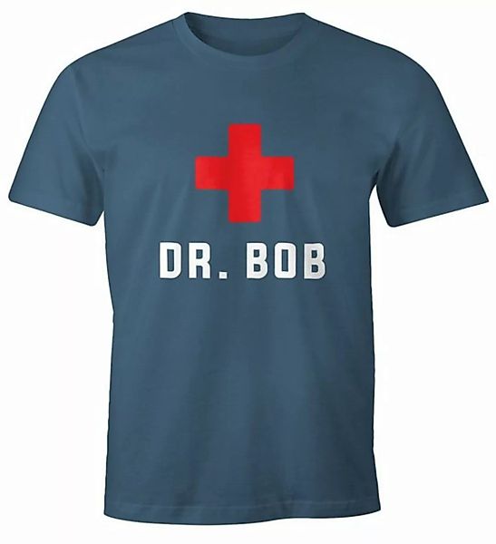 MoonWorks Print-Shirt Herren T-Shirt Dr Bob Dschungel Arzt Notarzt Fun-Shir günstig online kaufen
