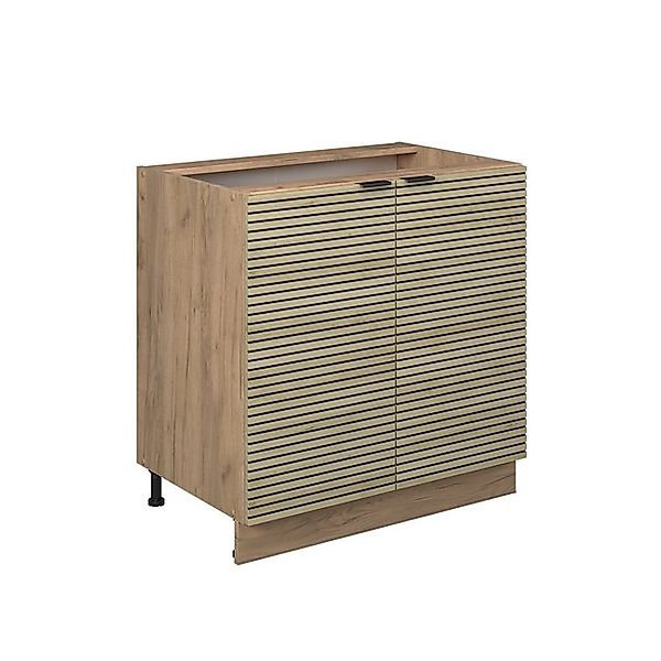 Vicco Küchenschrank Fame-Line Eiche Paneel 80 cm mit Regal ohne Arbeitsplat günstig online kaufen