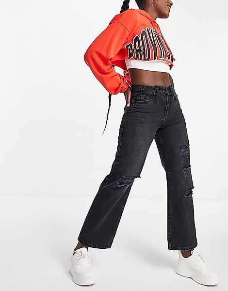 Urban Bliss – Jeans mit Rissen im Stil der 90er, in verwaschenem Schwarz günstig online kaufen