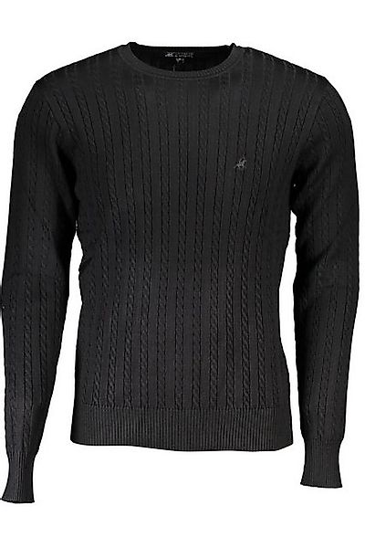 U.S. GRAND POLO Strickpullover Elegantes Herren Langarmshirt Schwarz mit Ko günstig online kaufen
