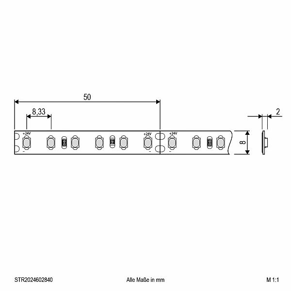 EVN STR2024 LED-Strip IP20 5m 48W 4.000K günstig online kaufen