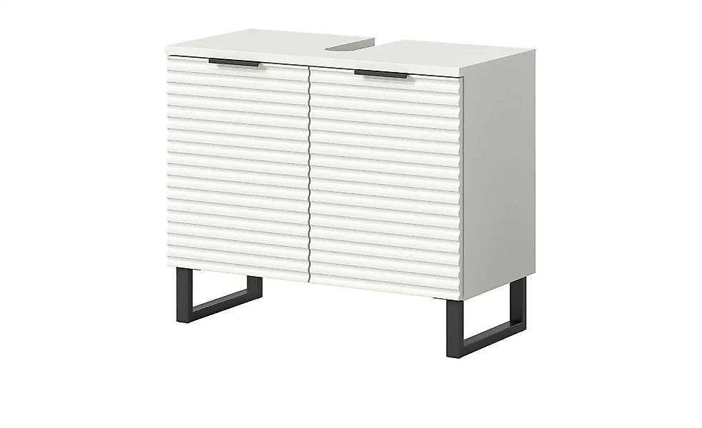 Waschbeckenunterschrank Riff Weiß Nachbildung 59 cm x 70 cm x 34 cm günstig online kaufen
