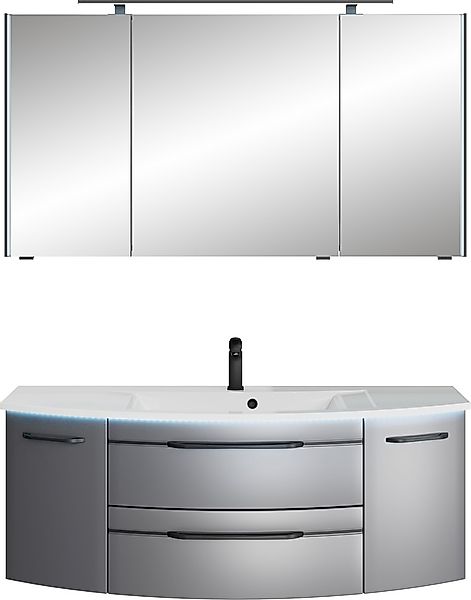 Saphir Badmöbel-Set »Serie 7045 2-teilig Mineralmarmor-Waschtisch mit LED-S günstig online kaufen
