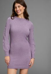 Laura Scott Strickkleid mit besonderem Spitzendetail günstig online kaufen
