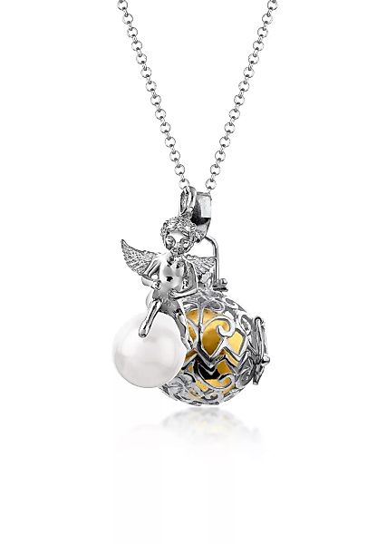 Nenalina Perlenkette "Engelsflüsterer Engel Perle Klangkugel 925 Silber" günstig online kaufen