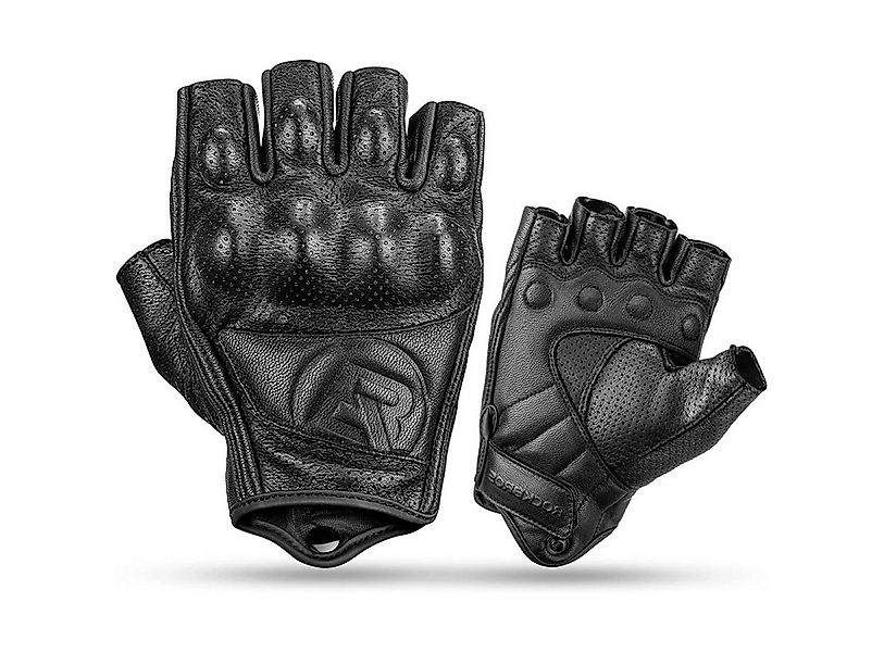 ROCKBROS Motorradhandschuhe in Schwarz aus Leder mit Knöchelprotektor günstig online kaufen