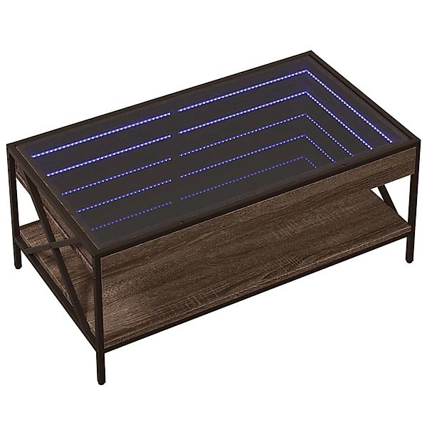 vidaXL Couchtisch mit Infinity-LED Braun Eichen-Optik 90x50x38 cm 847711 günstig online kaufen