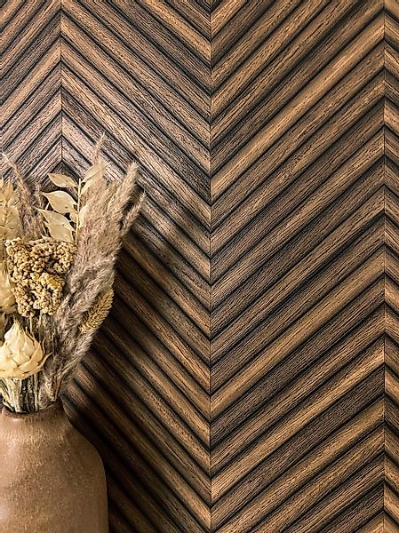 Newroom Vliestapete, Braun Tapete Modern Holz günstig online kaufen