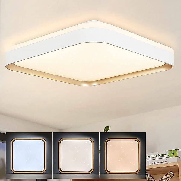 Nettlife LED Deckenleuchte Sternenhimmel Dimmbar Schwarz günstig online kaufen
