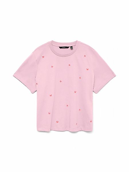 Vero Moda T-Shirt "VMSOLA METTE SS TOP BOX JRS" Baumwolle günstig online kaufen