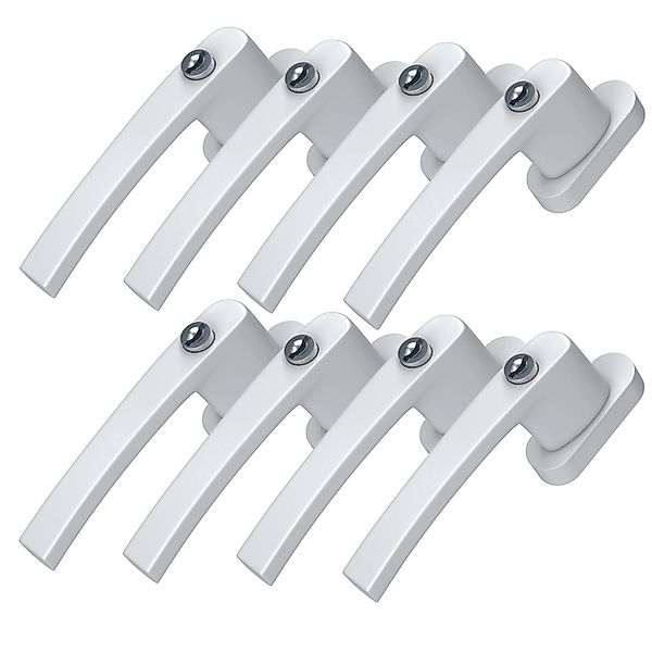 BASI Fenstergriff mit Druckknopfsicherung, 8x Fenstergriff - Weiß, (Spar-Se günstig online kaufen